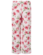 Rose Flannel PJ Set in Organic Cotton, Pink (PINK), large