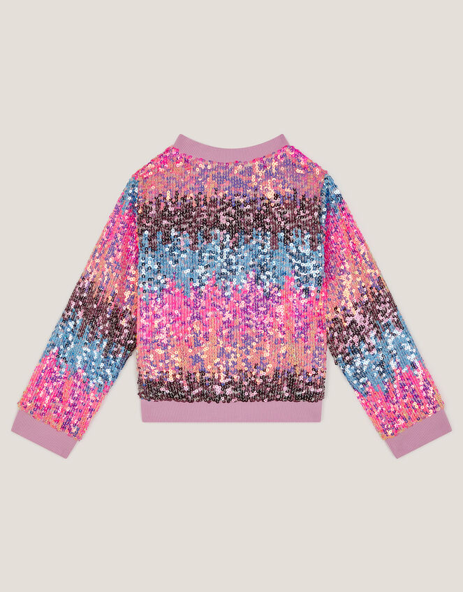 Ombr&eacute; Sequin Bomber Jacket, Multi (MULTI), large