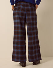 Jules Check Wide Leg Trousers, Blue (COBALT), large