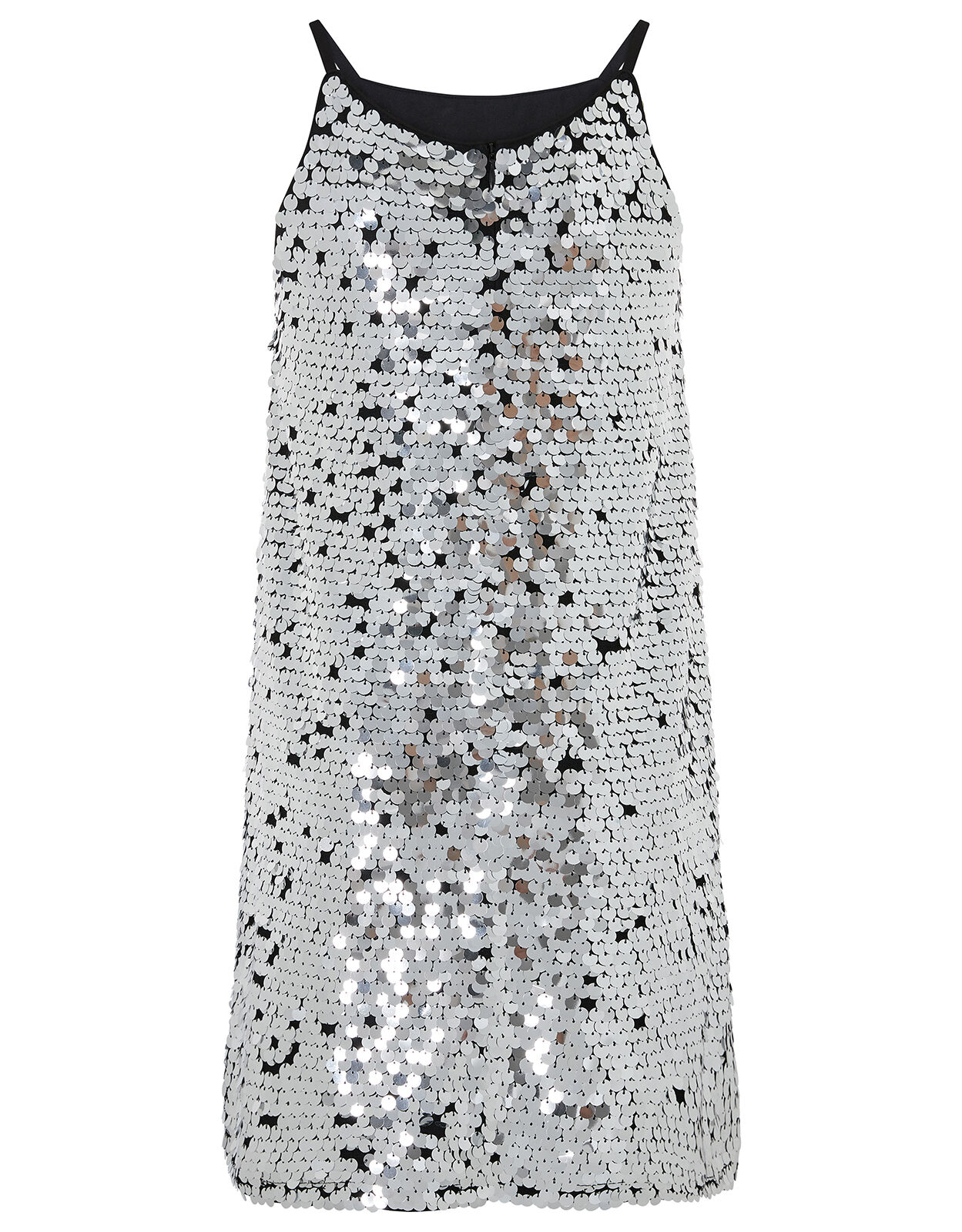 monsoon silver sequin dress
