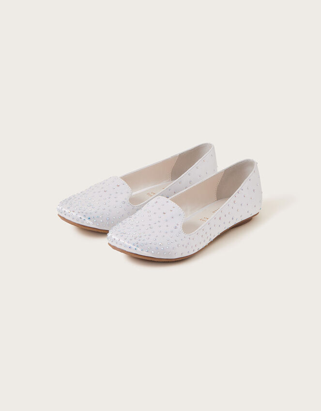 Jewel Slipper Shoes, Ivory (IVORY), large