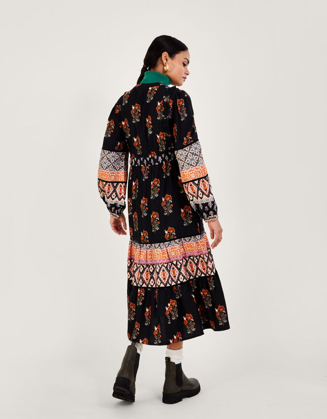 Print Heritage Embroidered Heritage Smock Dress , Black (BLACK), large