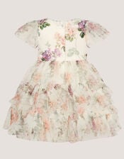 Baby Roma Floral Print Ruffle Party Dress , Multi (MULTI), large