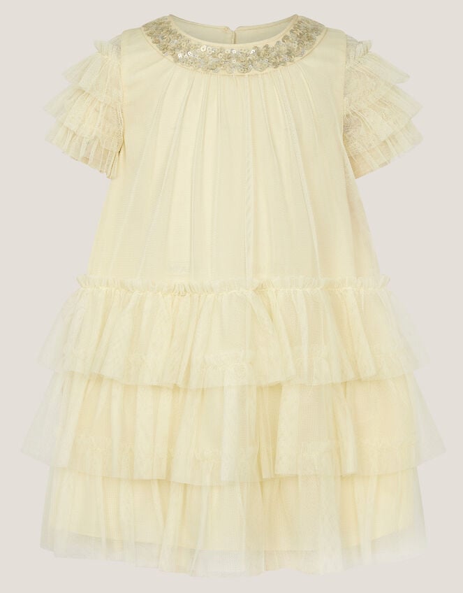 Baby Alexandra Embellished Swing Dress, Yellow (LEMON), large