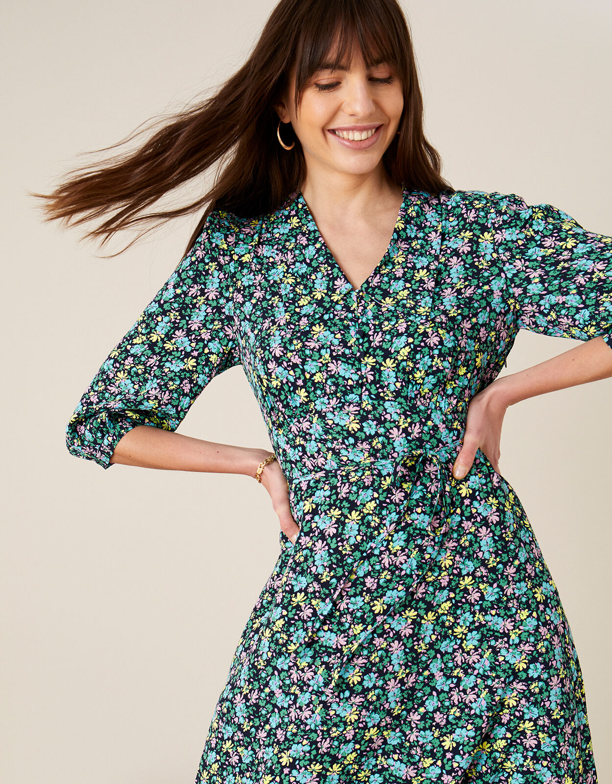 Monsoon ditsy print dress online