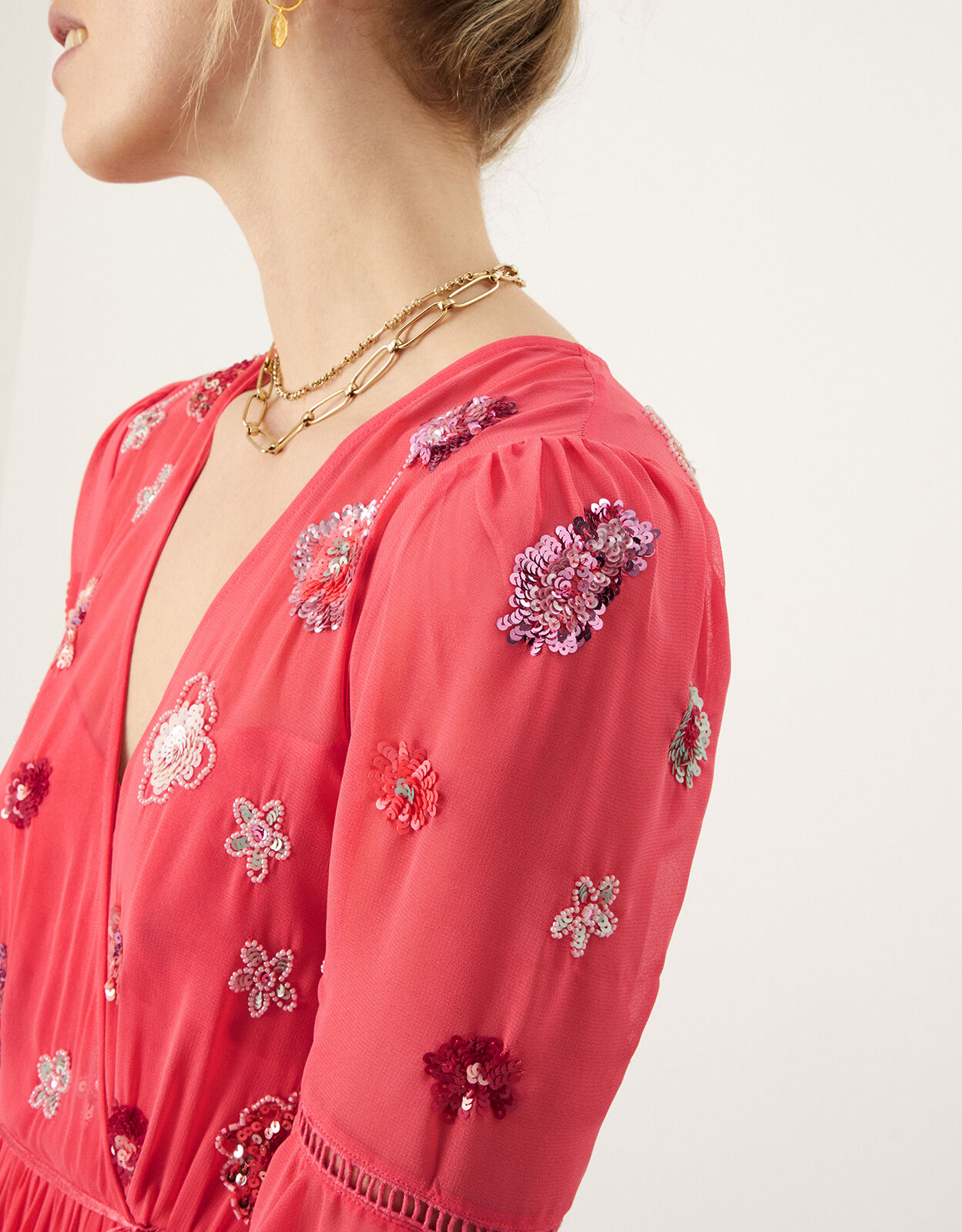 Monsoon top peach dress