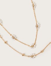 Beaded Flower Necklace and Bracelet Set, , large