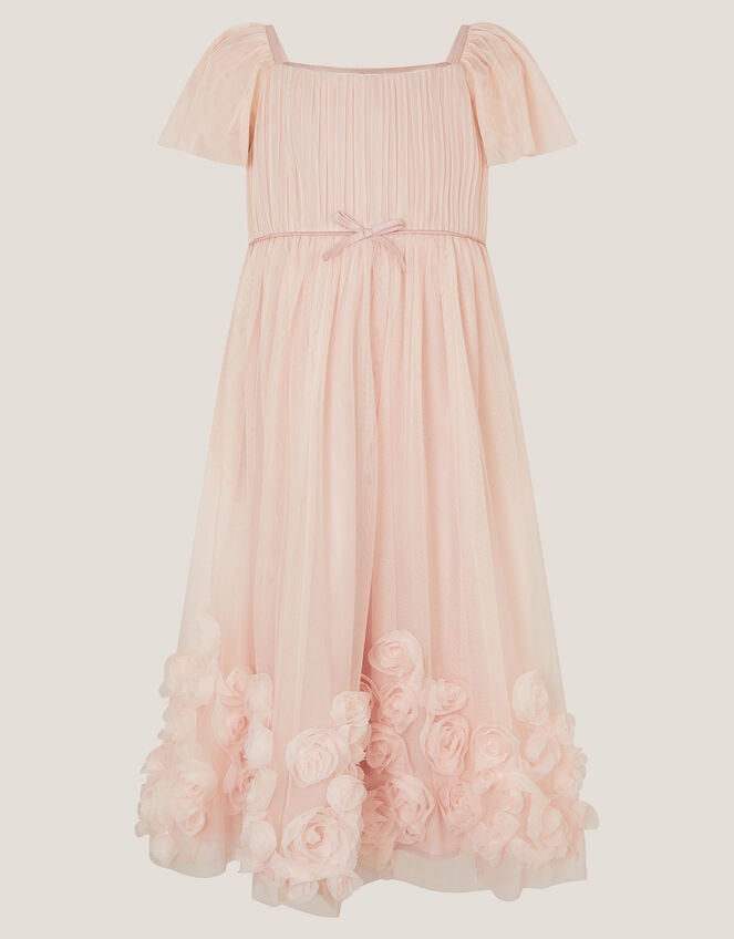 Evangaline Rose Appliqué Tulle Dress, Pink (PINK), large