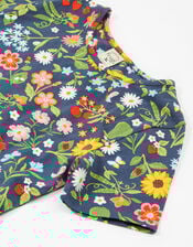 Frugi Sunshine Skater Dress, Blue (NAVY), large