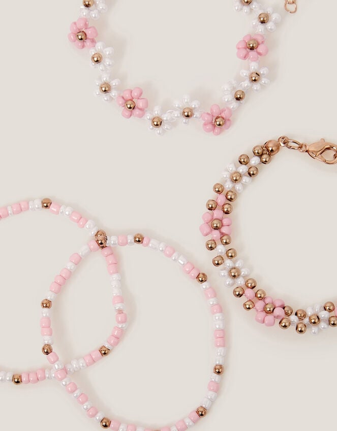 4-Pack Beaded Daisy Bracelets, , large