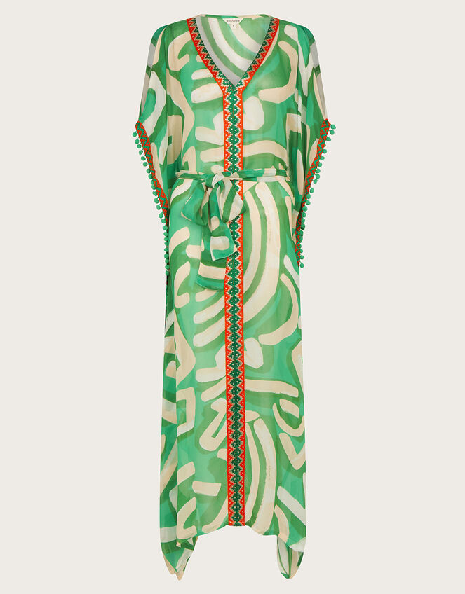 Posy Print Maxi Kaftan, Green (GREEN), large