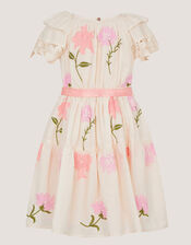 Floral Embellished Lace Dress, Ivory (IVORY), large