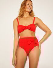 Kyla Tie Front Bandeau Bikini Top, Pink (PINK), large