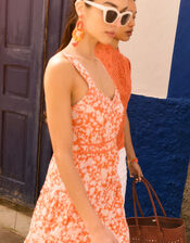 Myra Hanky Hem Dress, Orange (ORANGE), large