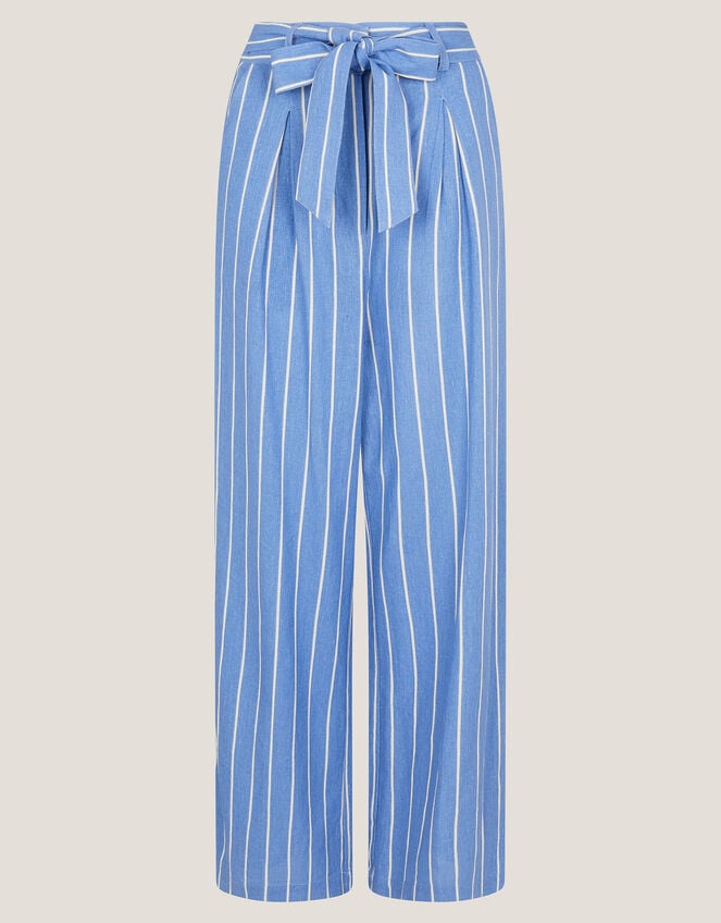 Susan Stripe Trousers, Blue (BLUE), large
