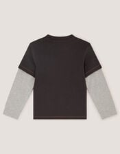 Outdoors Graphic Long Sleeve T-Shirt, Grey (GREY), large