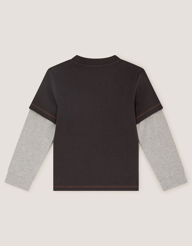 Outdoors Graphic Long Sleeve T-Shirt, Grey (GREY), large