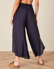 Split Side Jersey Trousers, Blue (NAVY), large