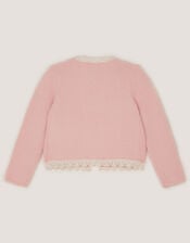 Sequin Butterfly Fluffy Cardigan, Pink (PINK), large