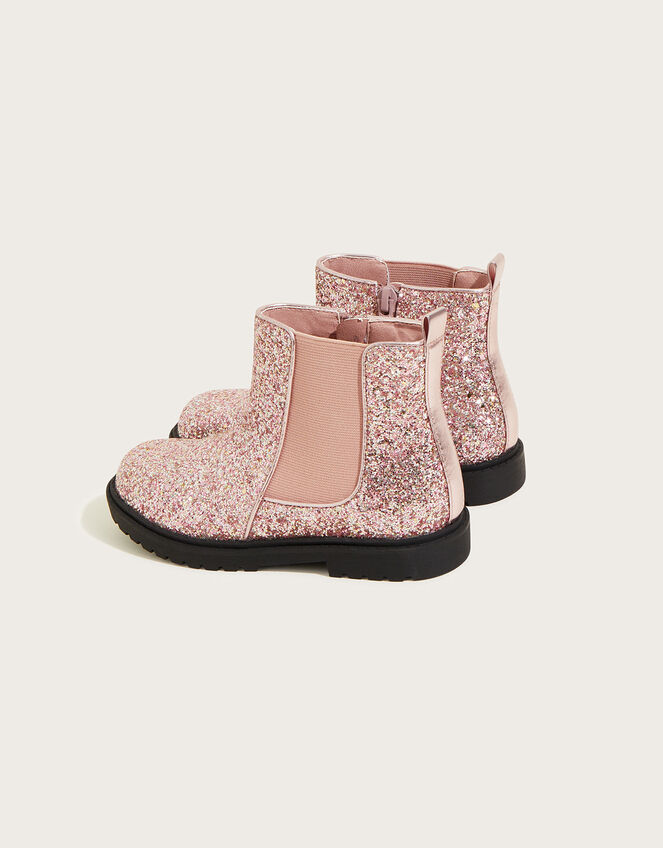 Glitter Chelsea Boots, Pink (PINK), large