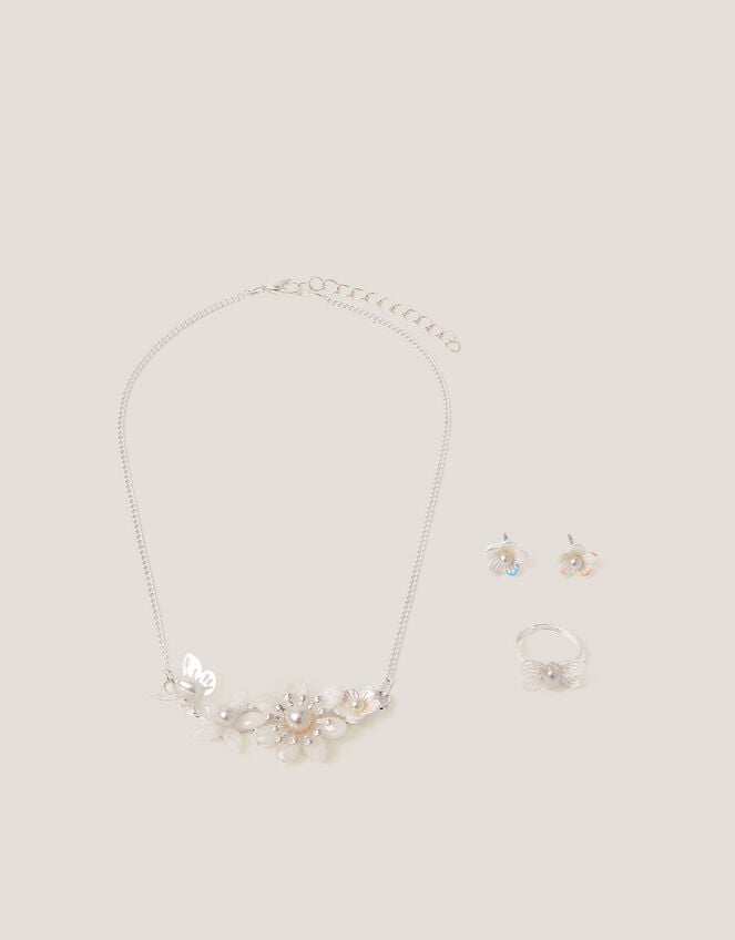 Flower & Butterfly Jewellery Set, , large