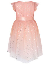 Metallic Spot Ombre Dress, Pink (PINK), large