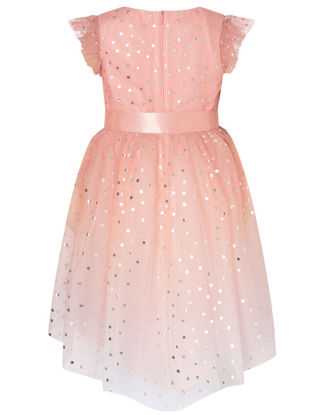 Metallic Spot Ombre Dress, Pink (PINK), large