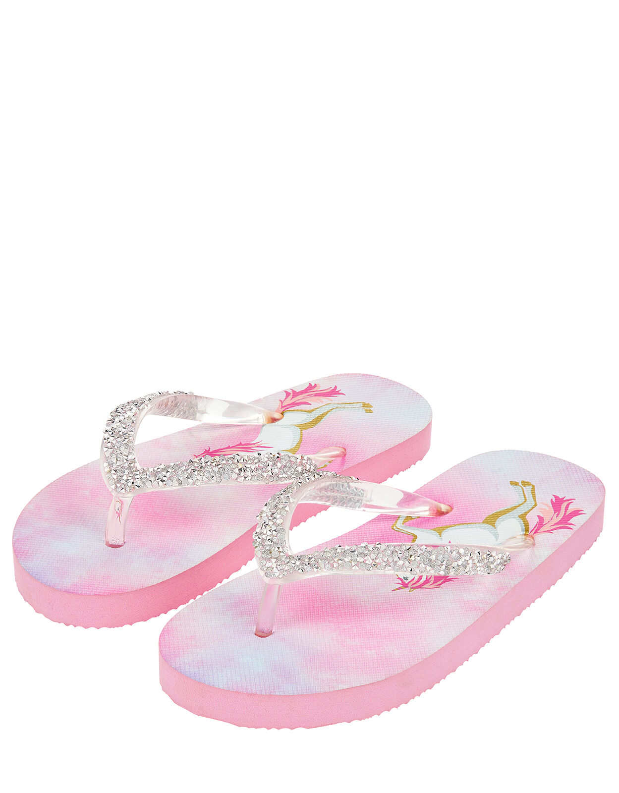 girls unicorn flip flops