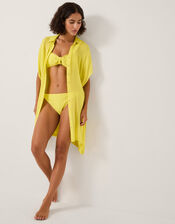 Anaka Beach Cover Up Shirt, Green (LIME), large