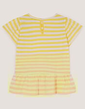 Sequin Lemon Stripe T-Shirt, Yellow (YELLOW), large