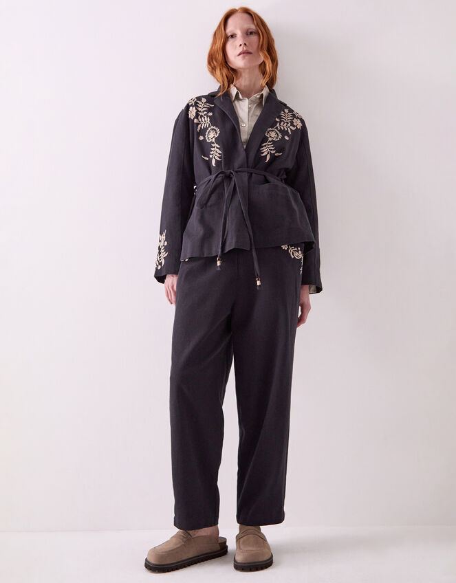 East Esme Embroidered Jacket, Grey (CHARCOAL), large