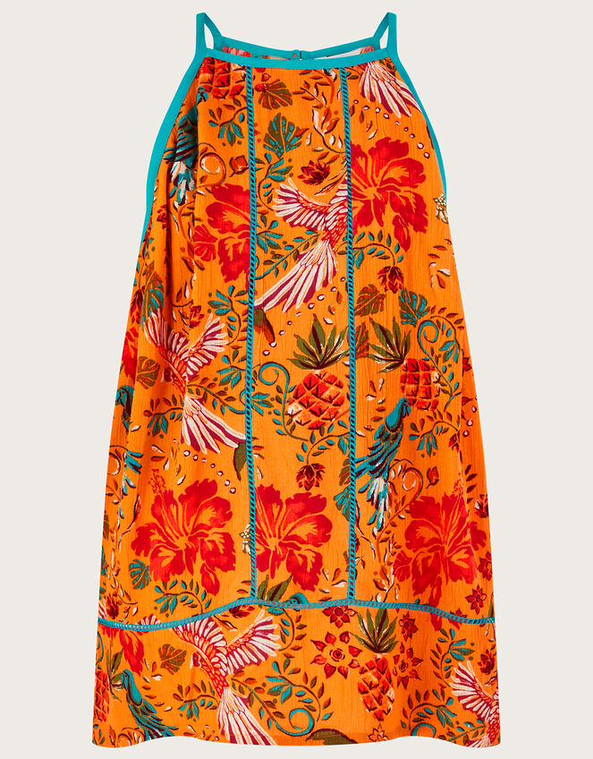 Palm Print Cami , Orange (ORANGE), large
