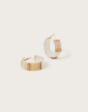 Heritage Beaded Hoop Earrings, , large