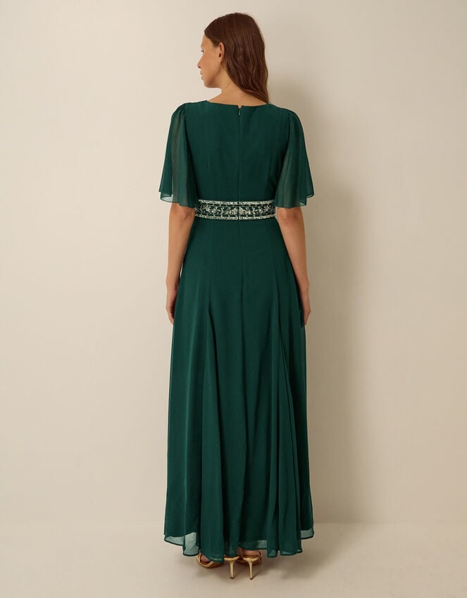 Sienna Embellished Maxi Dress, Green (DARK GREEN), large
