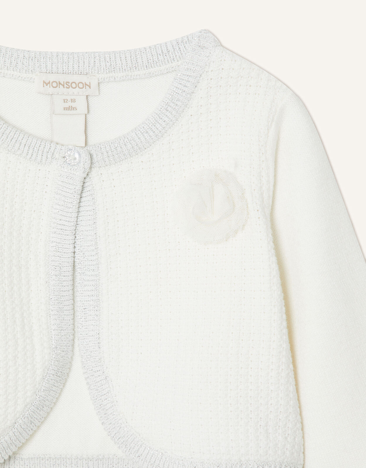 pom pom baby cardigan