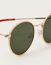 Round Aviator Sunglasses, , large