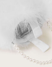 Fluffy Pearl Handle Bag, , large