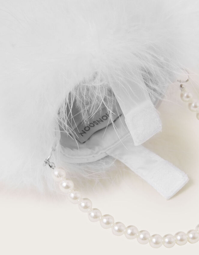 Fluffy Pearl Handle Bag, , large