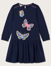 Butterfly Sweater Dress WWF-UK Collaboration, Blue (NAVY), large