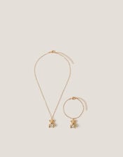 Teddy Bear Necklace & Bracelet Set, , large