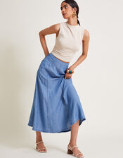 Tierra Midi Skirt, Blue (DENIM BLUE), large