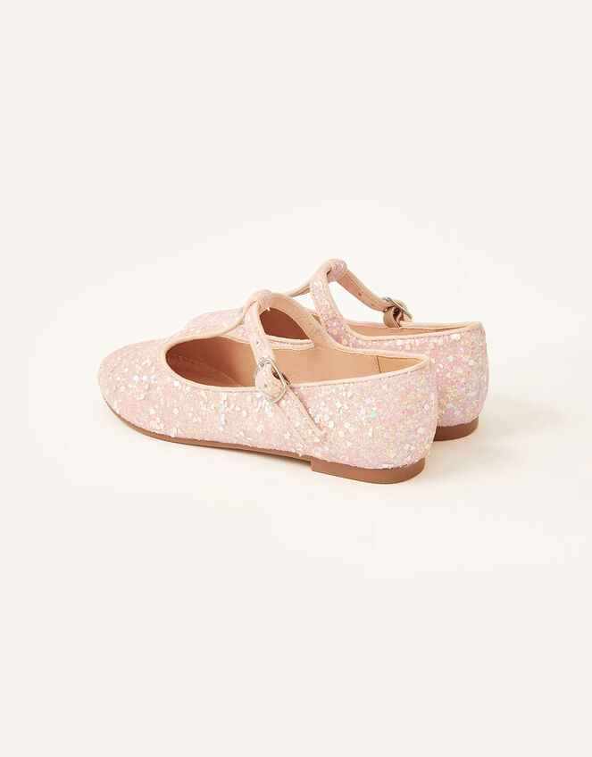 Glitter T-Bar Ballerina Flats, Pink (PINK), large