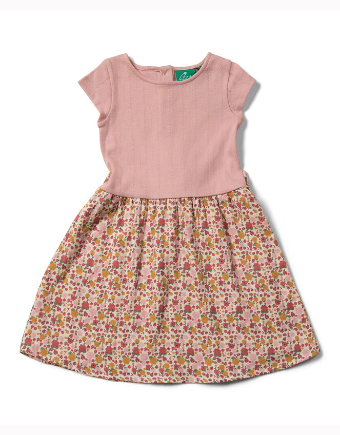 Little Green Radicals Ladybird Pointelle Twirler Dress, Pink (PINK), large