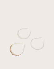 3-Pack Diamante Pearl Headbands, , large