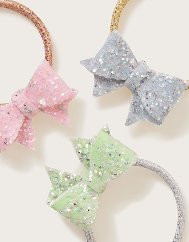 Sprinkle Glitter Bow Hairbands 6 Pack, , large