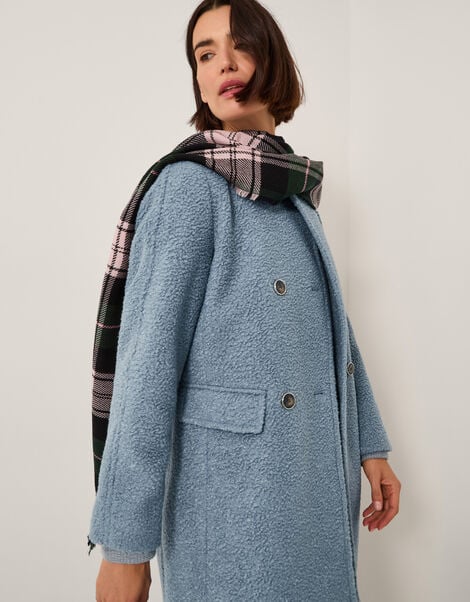 Lily Double Breasted Boucle Coat, Blue (PALE BLUE), large