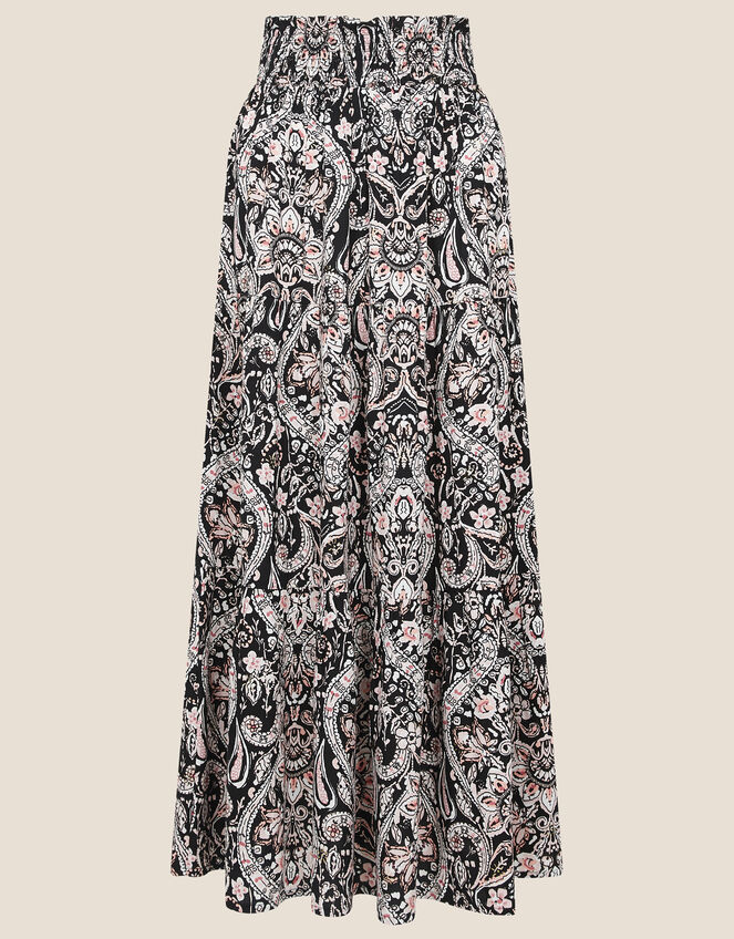 Evissia Printed Skirt, Black (BLACK), large