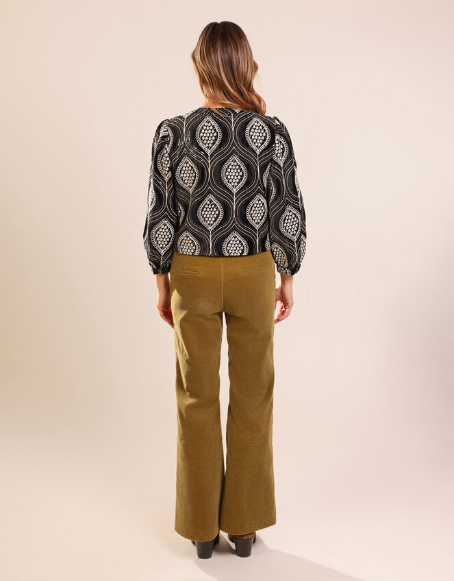 Traffic People Paddle Print Jacket, Black (BLACK), large