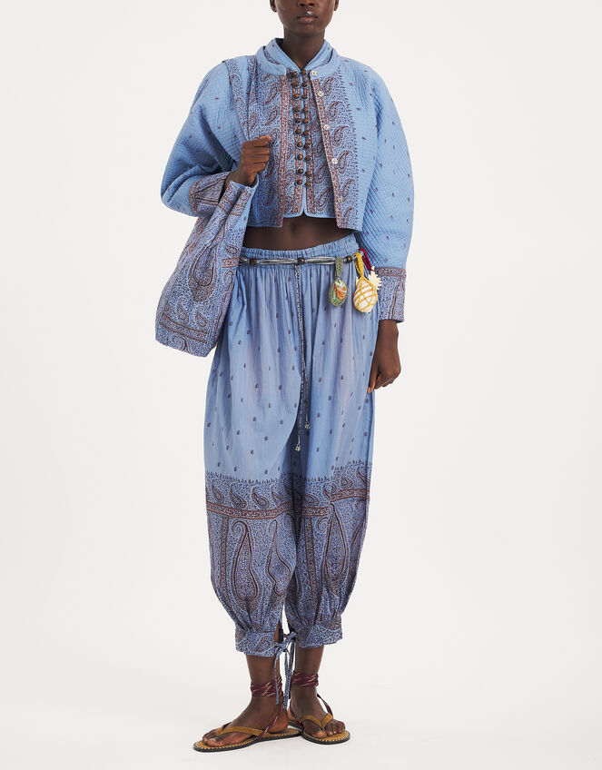 Antik Batik Johri Paisley Sarouel Trousers, Blue (BLUE), large