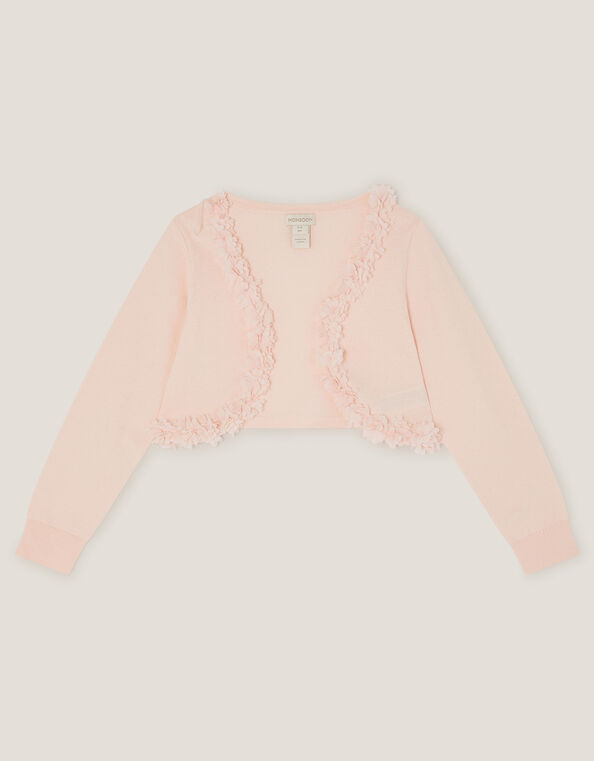 Appliqué Floral Cardigan, Pink (PINK), large